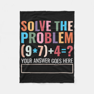 Löse das Problem 67 Sechs Sieben Lustiger Mathemat Fleecedecke