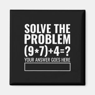 Löse das Problem 67 Sechs Sieben Lustiger Mathemat Magnet