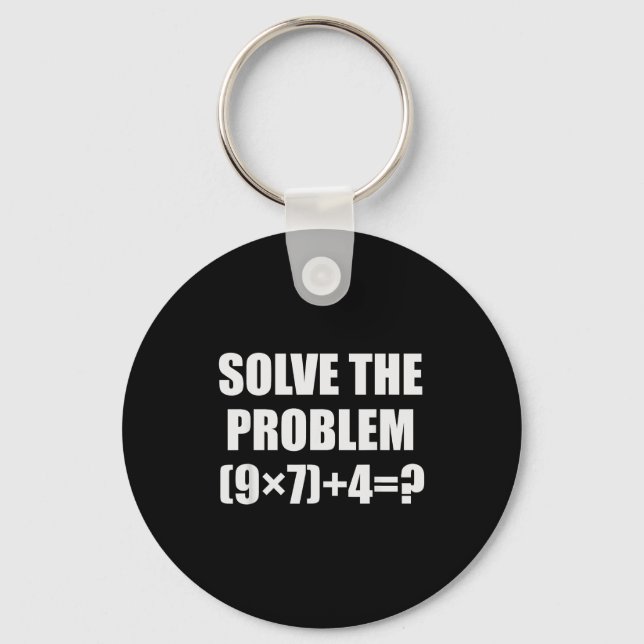 Löse das Problem Lustig 67 Meme Brainrot Mathe-Leh Schlüsselanhänger (Vorderseite)