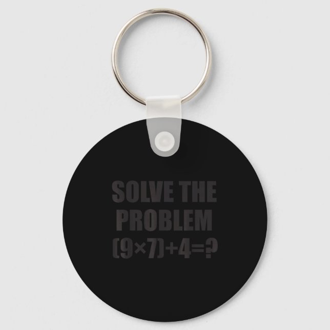 Löse das Problem Lustig 67 Meme Brainrot Mathe-Leh Schlüsselanhänger (Vorderseite)