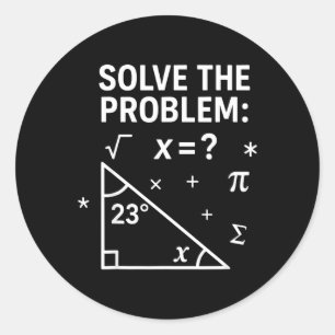 Löse das Problem Lustiger Mathe 67 Meme Lehrer Sch Runder Aufkleber