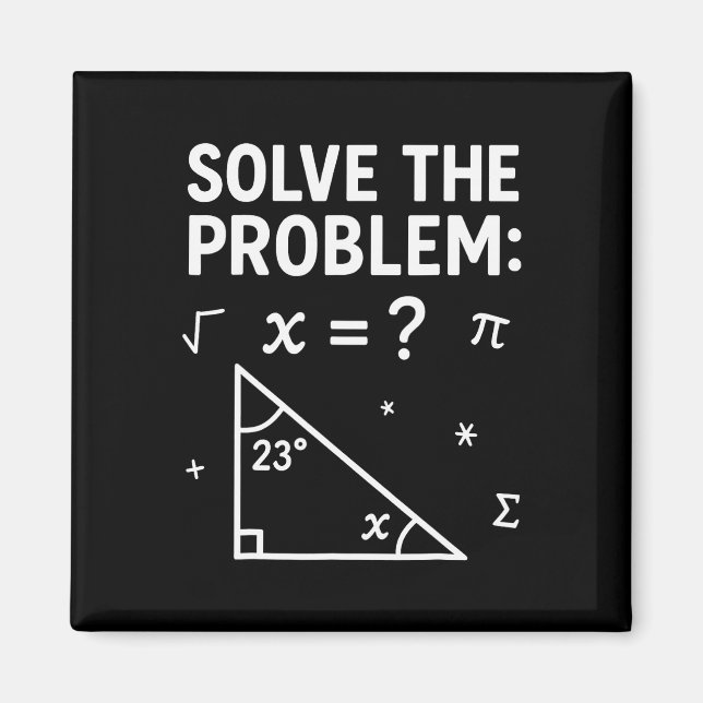 Löse das Problem, mach die Mathe 67 Meme Lustiger  Magnet (Vorne)