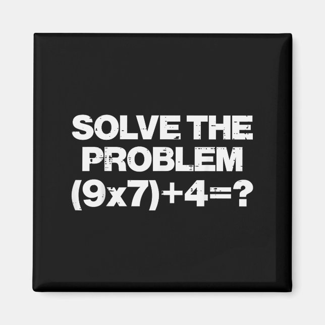 Löse das Problem Mathe 67 Meme 6 7 Kostüm Kinder J Magnet (Vorne)