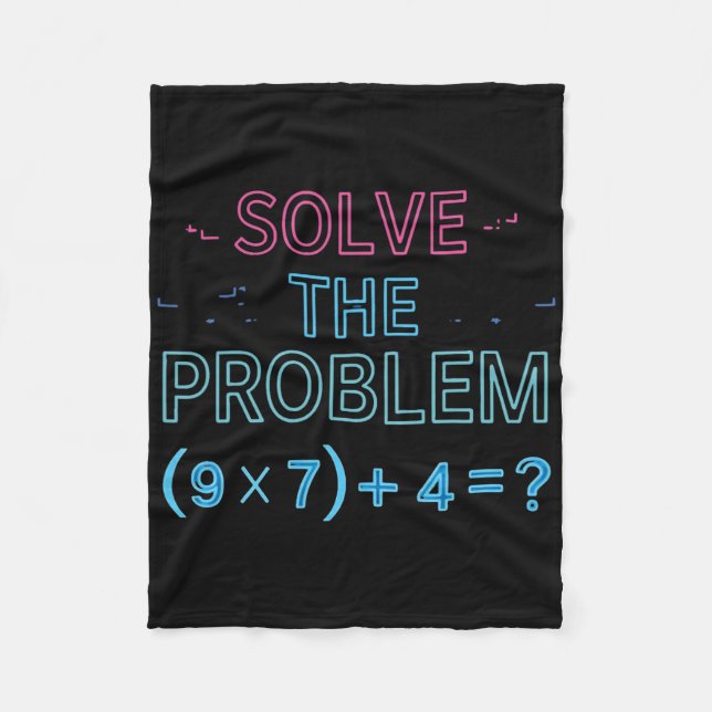 Löse das Problem Rechne die Mathematik 67 Meme Lus Fleecedecke (Vorderseite)
