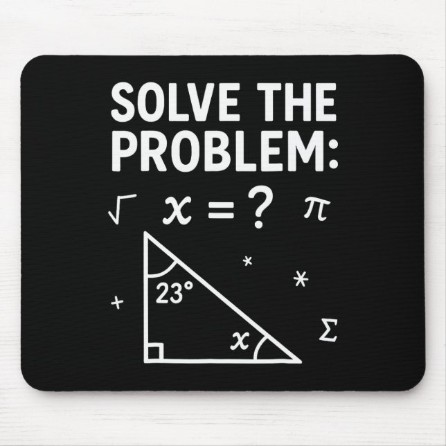 Löse das Problem Rechne die Mathematik 67 Meme Lus Mousepad (Vorne)