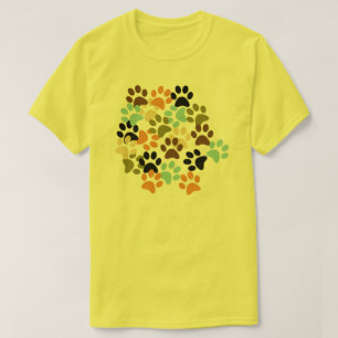 Lose der Hundetatze druckt Muster T-Shirt