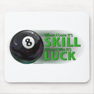 Lose Fertigkeit Gewinnen Luck 8 Ball Mousepad