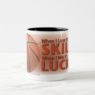 Lose Fertigkeit Win Luck Basketball Zweifarbige Tasse