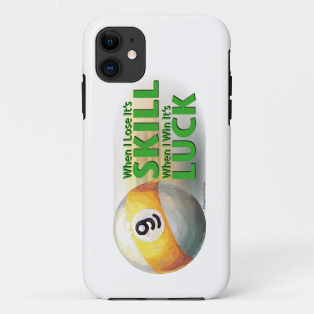 Lose Geschicklichkeit gewinnen 9 Ball Case-Mate iPhone Hülle (Rückseite)