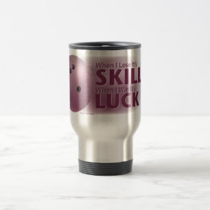 Lose Geschicklichkeit gewinnen Luck Bowling Pink Reisebecher
