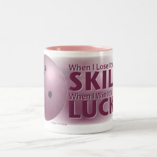 Lose Geschicklichkeit gewinnen Luck Bowling Pink Zweifarbige Tasse