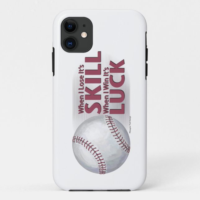 Lose Geschicklichkeit Win Luck Baseball Case-Mate iPhone Hülle (Rückseite)