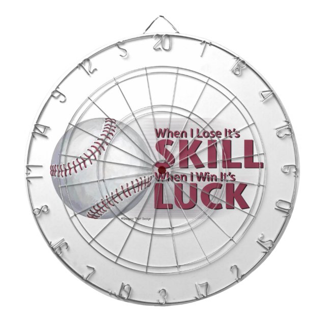 Lose Geschicklichkeit Win Luck Baseball Dartscheibe (vorne)
