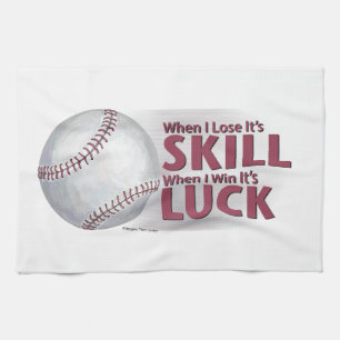 Lose Geschicklichkeit Win Luck Baseball Handtuch