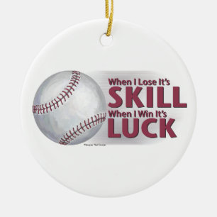 Lose Geschicklichkeit Win Luck Baseball Keramik Ornament