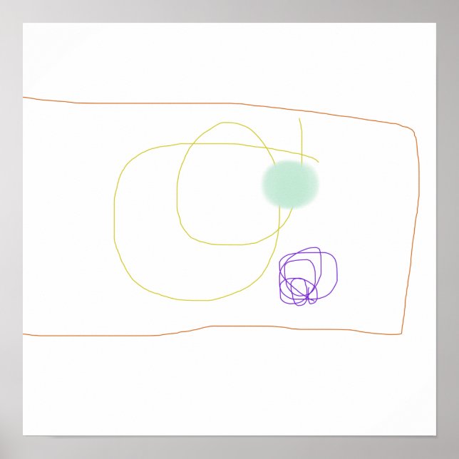 Lose Gezeichnet Rectangle Poster (Vorne)