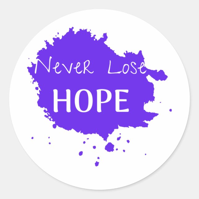 Lose Hope Blue Runder Aufkleber (Vorderseite)