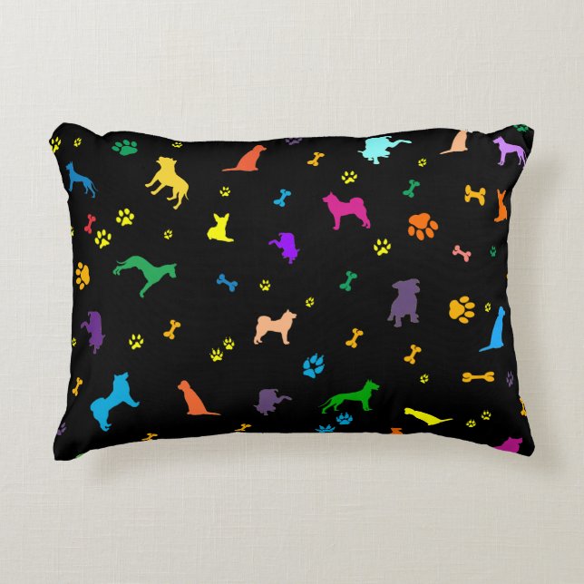 Lose Hunde - Hunde verfolgt Hunde - verfolgen Dekokissen (Vorderseite)