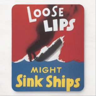 Lose Lippen konnten Schiffe sinken Mousepad