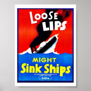 Lose Lippen, möglicherweise rosa Schiffe Poster