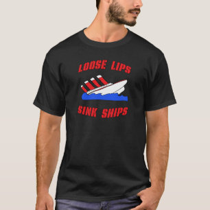 Lose Lippenwannen-Schiffe T-Shirt