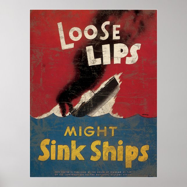 Lose Lips Might Sink Ships Poster (Vorne)