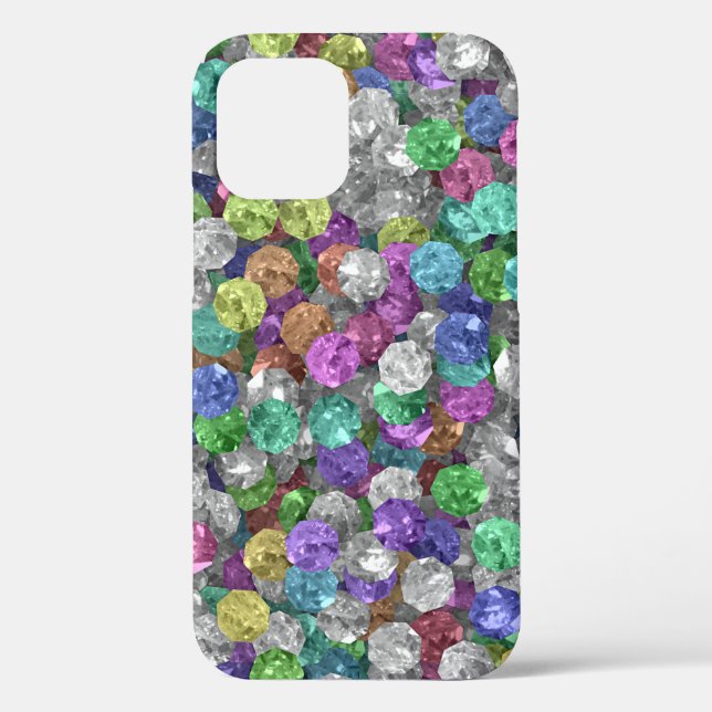 Lose Rainbow Gemstones Case-Mate iPhone Hülle (Rückseite)