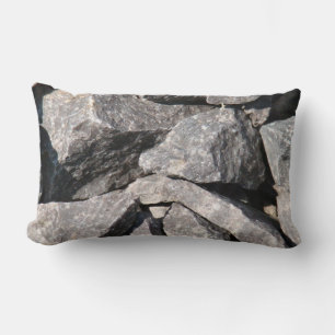 Lose Rough Granite Rock Lumbar Throw Kissen