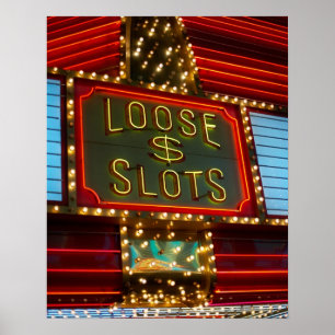 Lose Schlitze unterzeichnen auf Kasino, Las Vegas, Poster