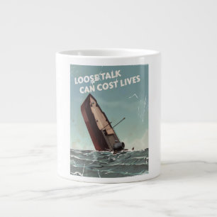 Lose Talk Cost Lives WW2 Poster Jumbo-Tasse
