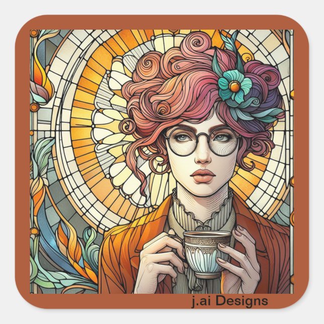 lösen quadratischer aufkleber (Vorderseite)