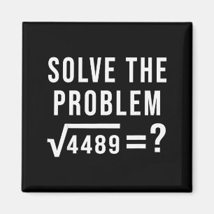 Lösen Sie das Problem 67 Sechs Sieben Quadratwurze Magnet