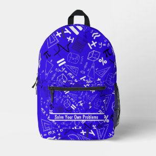 lösen Sie Ihre eigenen Probleme Mathematik lustig Bedruckter Rucksack