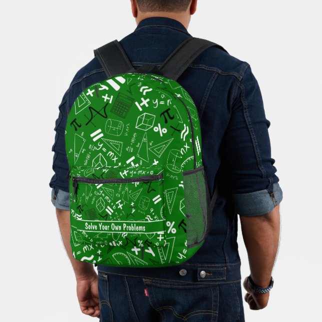 lösen Sie Ihre eigenen Probleme mathematisch lusti Bedruckter Rucksack (Insitu (Modell))