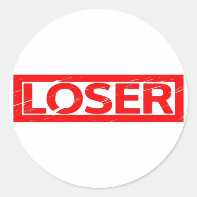 Loser-Briefmarke Runder Aufkleber (Vorderseite)