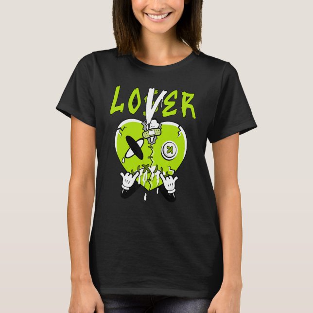 Loser  Drip Green Heart Matching For Men Women T-Shirt (Vorderseite)