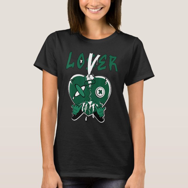Loser  Drip Heart Green For Men Women Green T-Shirt (Vorderseite)