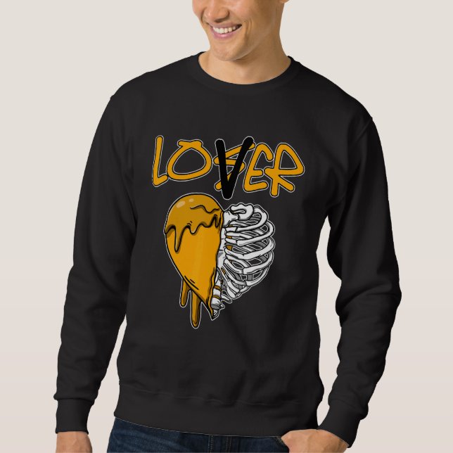 Loser  Dripping Heart OG Yellow Toe 1s Matching Sweatshirt (Vorderseite)