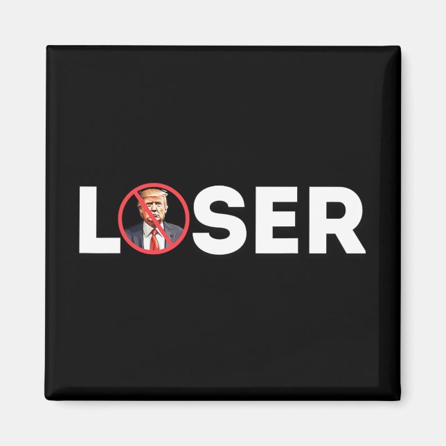 Loser Funny Anti-trump 2024 Loser Not Again Kamala Magnet (Vorne)
