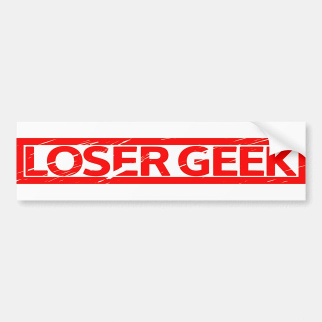 Loser Geek Briefmarke Autoaufkleber (Vorne)