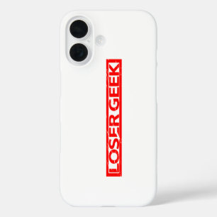 Loser Geek Briefmarke iPhone 16 Hülle