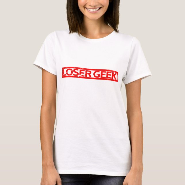 Loser Geek Briefmarke T-Shirt (Vorderseite)