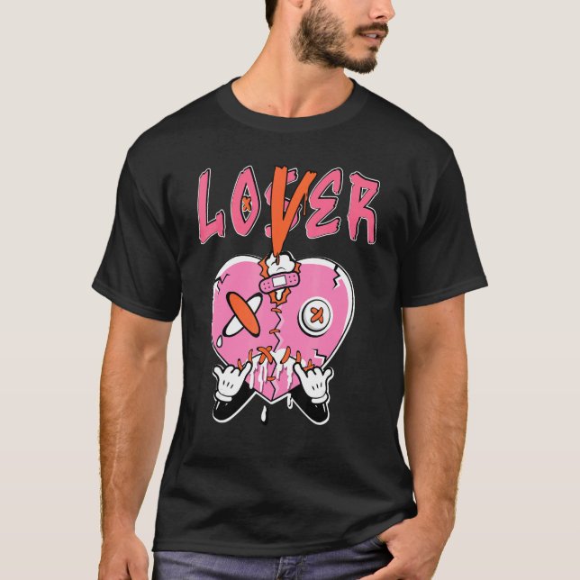 Loser  Heart Dripping GS Pinksicle 5s Matching T-Shirt (Vorderseite)