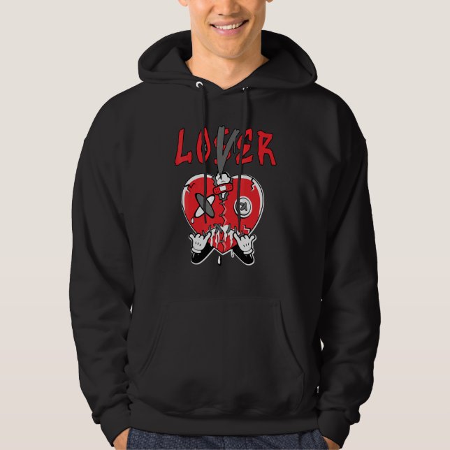 Loser  Heart Dripping Retro Infrared 4s Matching Hoodie (Vorderseite)