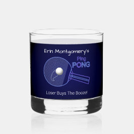 Loser kauft den Stiefel! Ping Pong Fun Rocks Whiskyglas
