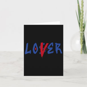 Loser Lover Tropfen T-Shirt Blauer Farbton Seltene Karte