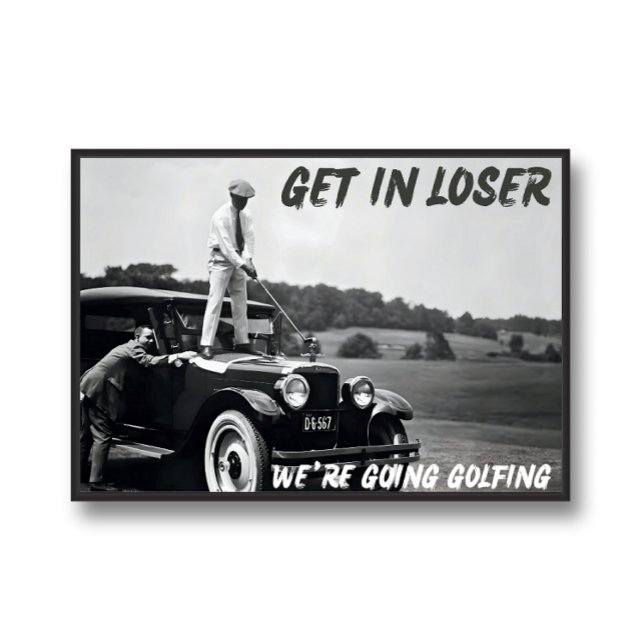 Loser Print, Funny Retro Golf Foto, Herren Poster (Von Creator hochgeladen)