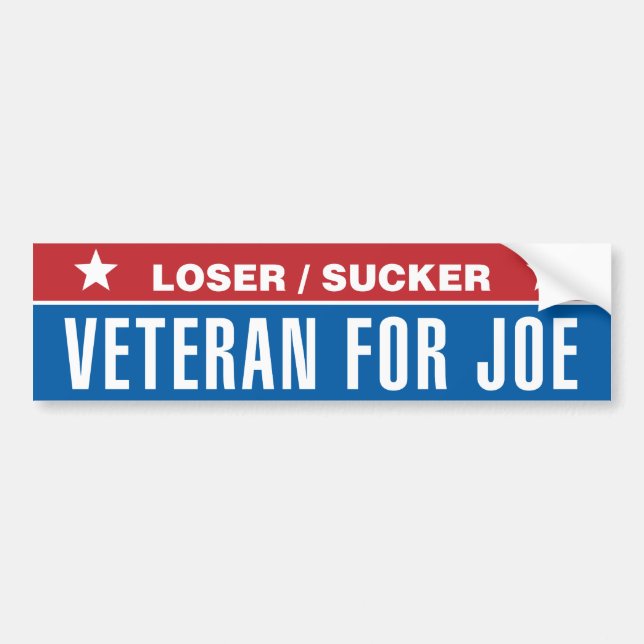 Loser Sucker: Veteran für Joe Autoaufkleber (Vorne)