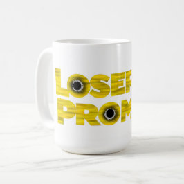 Loser's Promise Logo Design auf einer Kaffeetasse