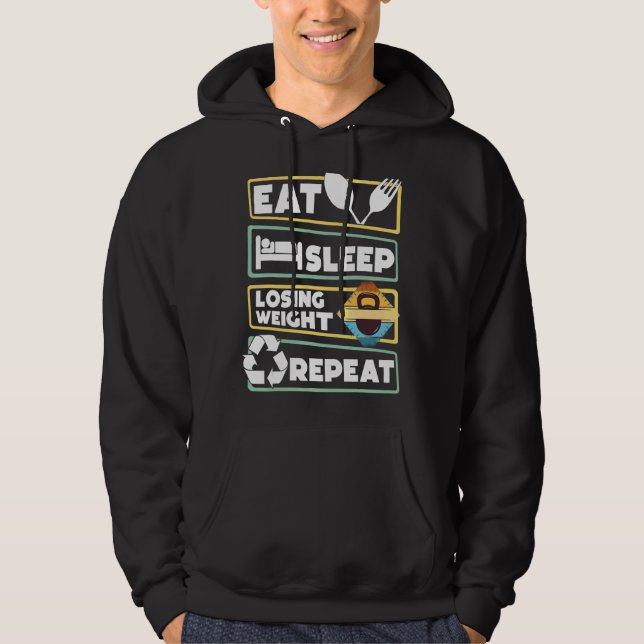 Losing Weight Motivation Diet Workout Exercise Beg Hoodie (Vorderseite)